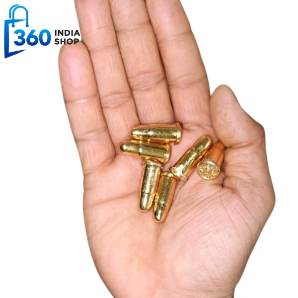 9MM Fake Dummy Metal Bullets Golden - Gold
