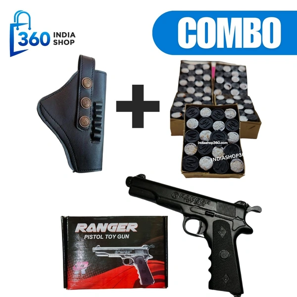 Ranger Black Sound Gun COMBO | Gun + 3 Box Cork + Cover | Ranger Sound Cork Gun