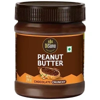 DiSano Chocolate Peanut Butter Crunchy, 350g, 23g Protein & 6.4g Dietary Fibre, Tasty & Healthy Chocolate Spread for Breakfast & Snacks, Made with Premium Roasted Peanuts, Zero Cholesterol & Trans Fat