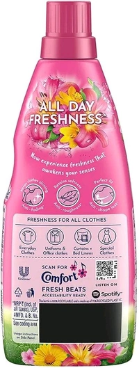 Comfort Lily Fresh Fabric Conditioner 860 ml Bottle|| After Wash Liquid Fabric Softener - For Softness|| Shine & Long Lasting Freshness