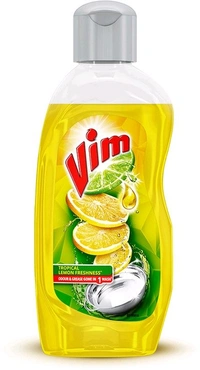 Vim Dishwash Liquid Gel Lemon, With Lemon Fragrance, Leaves No Residue, Grease Cleaner For All Utensils, 750 ml Bottle