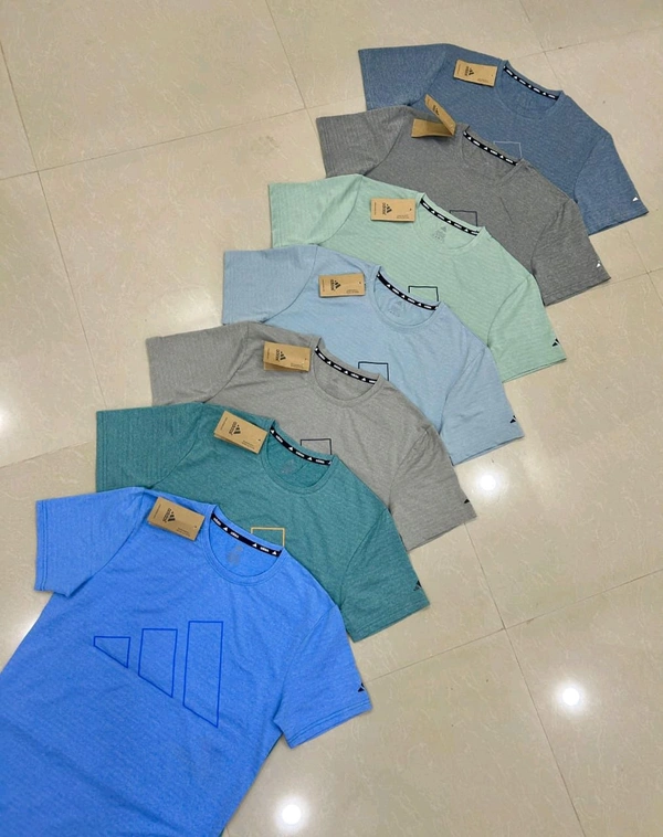 Adi Melange Lycra Tshirts  - M L XL XXL