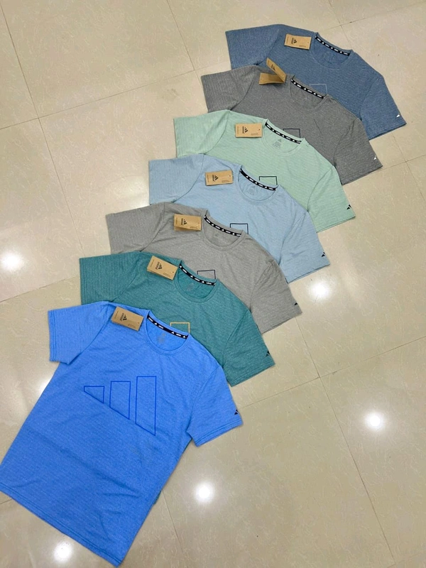 Adi Melange Lycra Tshirts  - M L XL XXL