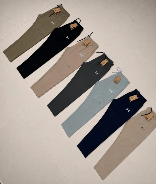 *NYLON CRASH LYCRA TRACK PANTS(Cargo Model)* Premium Quality