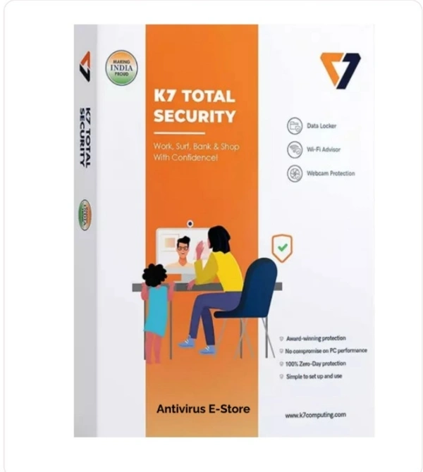 K7 Total Security Antivirus 1 User 1 Year ( Email Delivery Within 2 Hours)