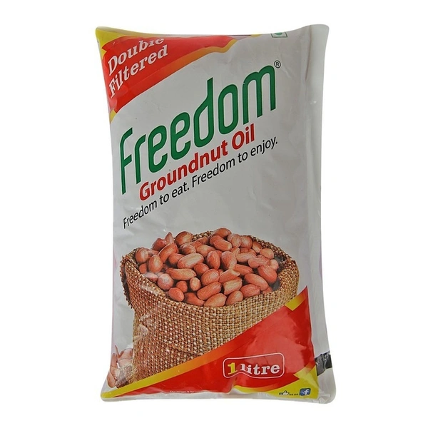 Freedom Groundnut Oil Pouch, - 1L