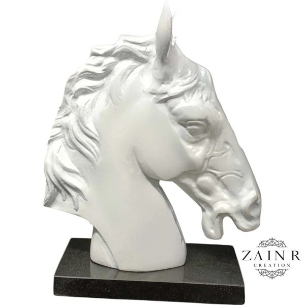 Sold By ZAIN R CREATION Horse Head Decorative Sculpture - H.9.5'' L.7.5'', Aluminium