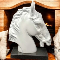 Sold By ZAIN R CREATION Horse Head Decorative Sculpture - H.9.5'' L.7.5'', Aluminium