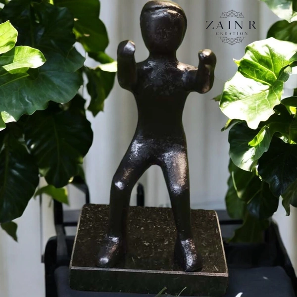 Sold By ZAIN R CREATION Smart Phone Mobile Holder Black - H.7'' L.3.5'' W.2.5'', Black, Aluminium & Granite Base