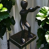 Sold By ZAIN R CREATION Smart Phone Mobile Holder Black - H.7'' L.3.5'' W.2.5'', Black, Aluminium & Granite Base