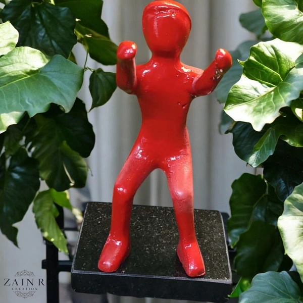 Sold By ZAIN R CREATION Smart Phone Mobile Holder Red - H.7'' L.3.5'' W.2.5'', Red, Aluminium & Granite Base