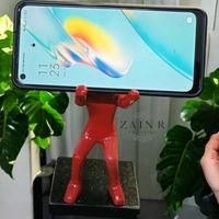 Sold By ZAIN R CREATION Smart Phone Mobile Holder Red - H.7'' L.3.5'' W.2.5'', Red, Aluminium & Granite Base