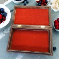 Sold By ZAIN R CREATION Jewellery Box Carving with Brass Inlay - L.10'' W.6'' H.2.5''