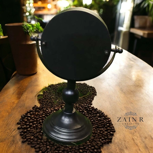 Sold By ZAIN R CREATION Table Clock for Office, Home Use - H.11'' L.7'' B.4.5'', Black, Iron