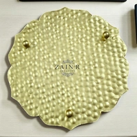 Sold By ZAIN R CREATION Mandala Urli - DIA.9'' H.1.5'', Gold, Iron