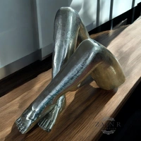 Sold By ZAIN R CREATION Decorative Sculpture of Lady Legs. - L.12.5'' H.8.5'' W.3.5'', Nickel, Aluminium