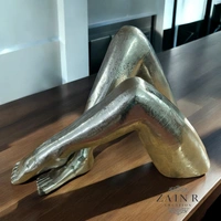 Sold By ZAIN R CREATION Decorative Sculpture of Lady Legs. - L.12.5'' H.8.5'' W.3.5'', Nickel, Aluminium