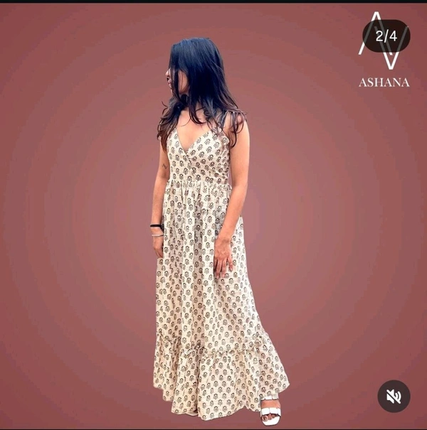 Dabu Strap Long Dress