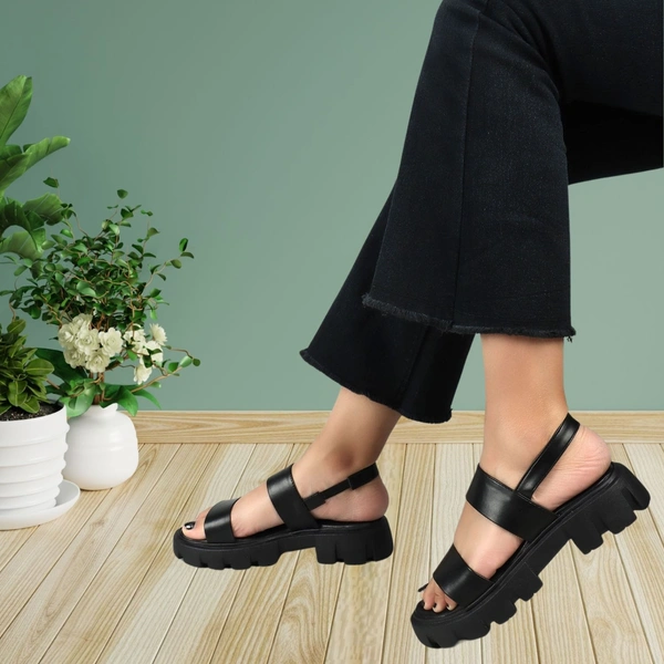 Stepee Stylish & Trendy Open Toe Flatform Heels with Backstrap Fashion Floater Sandal for Women