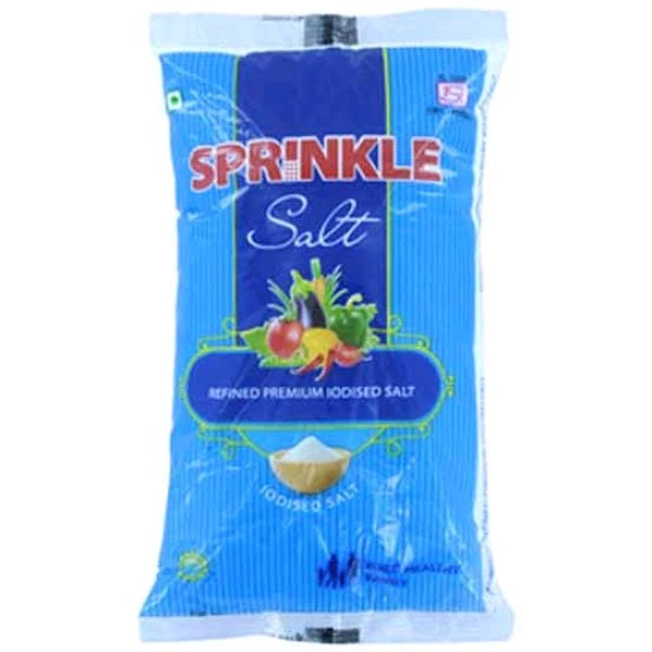 Sprinkle Refined Premium Iodised Salt / Upp / പൊടിയുപ്പ് / ഉപ്പ് - 1 Kg