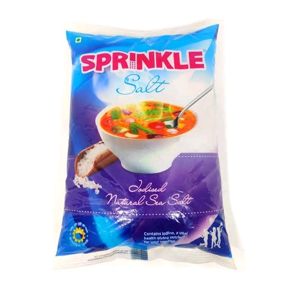 Sprinkle Refined Premium Iodised Salt / Upp / പൊടിയുപ്പ് / ഉപ്പ് - 1 Kg