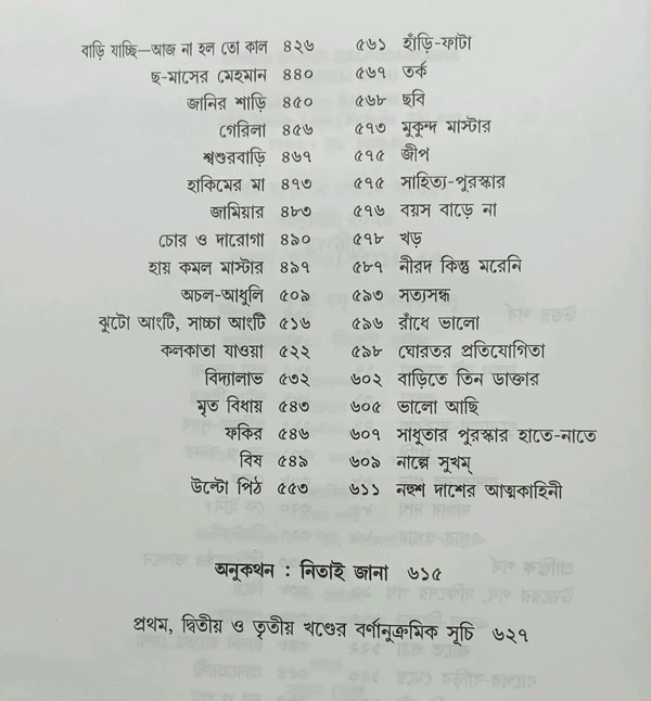 মনোজ বসুর গল্পসমগ্র তৃতীয় খণ্ড Manoj Basur Galposamogra Vol 3