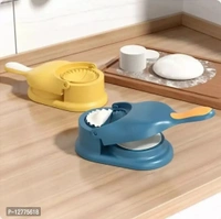 2 in 1 Dumpling Samosa Maker Ghughra Momos Maker Machine, Dumpling Skin Press Mould for Momos Making, Dumpling Maker Mould Machine, Dumpling Making Tool - Regal Blue