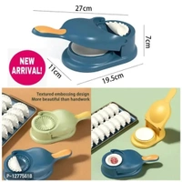 2 in 1 Dumpling Samosa Maker Ghughra Momos Maker Machine, Dumpling Skin Press Mould for Momos Making, Dumpling Maker Mould Machine, Dumpling Making Tool - Regal Blue