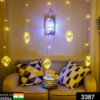 Denizz 8 FEET 12 WISH HEART BALL STRING LED LIGHTS WITH COLOR BOX FOR HOME DECORATION, DIWALI & WEDDING LED CHRISTMAS LIGHT INDOOR AND OUTDOOR LIGHT ,FESTIVAL DECORATION (WISHING BALL WARM WHITE) - White, 8 Feet