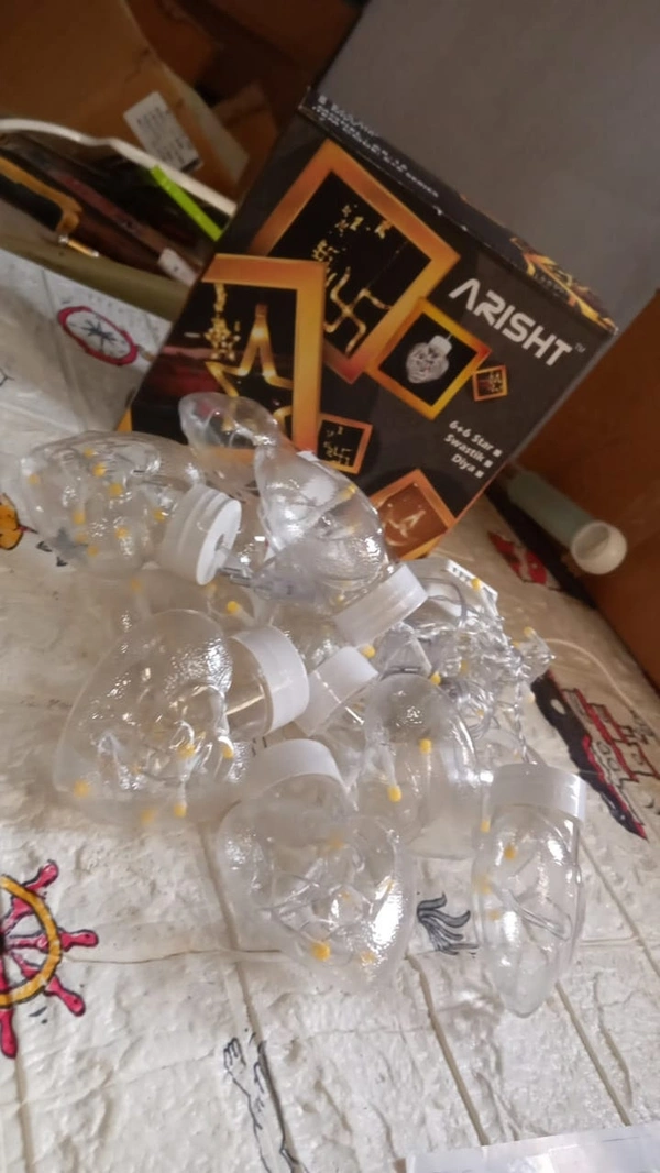 Denizz 8 FEET 12 WISH HEART BALL STRING LED LIGHTS WITH COLOR BOX FOR HOME DECORATION, DIWALI & WEDDING LED CHRISTMAS LIGHT INDOOR AND OUTDOOR LIGHT ,FESTIVAL DECORATION (WISHING BALL WARM WHITE) - White, 8 Feet