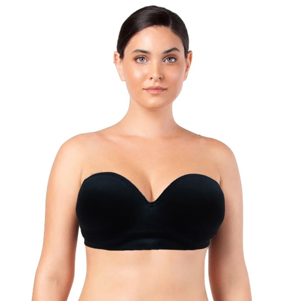 Bra Strapless Padded Under Wire B Cups - 34, Black