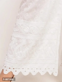 Kaashiba ENDFASHION Woman's Rayon Chiken Work Palazzo|| Palazzo|| Straight Palazzo|| Chiken Work Palazzo||Free Size (White) - White, Free Size