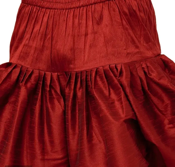 Kaashiba ARMAAN ETHNIC Men Solid Cowl Dhoti Pant - Guardsman Red, Free Size