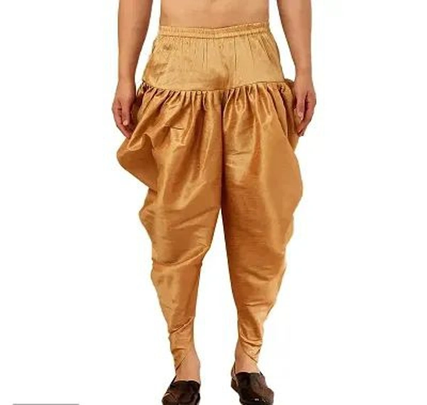 Kaashiba ARMAAN ETHNIC Men Solid Cowl Dhoti Pant - Bourbon, Free Size