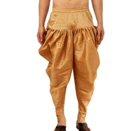 Kaashiba ARMAAN ETHNIC Men Solid Cowl Dhoti Pant - Bourbon, Free Size