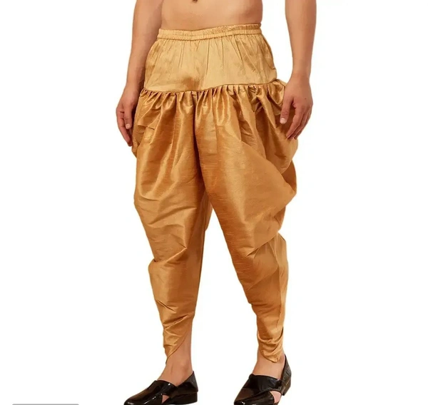 Kaashiba ARMAAN ETHNIC Men Solid Cowl Dhoti Pant - Bourbon, Free Size
