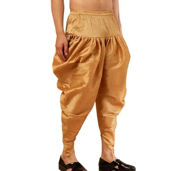 Kaashiba ARMAAN ETHNIC Men Solid Cowl Dhoti Pant - Bourbon, Free Size