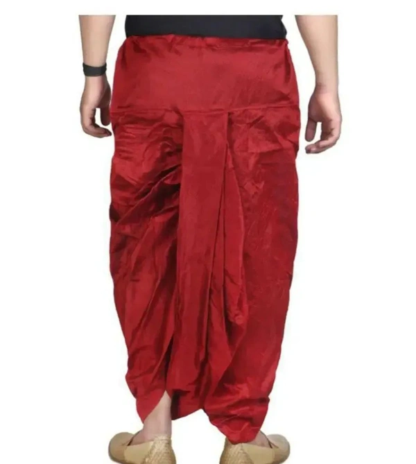 Kaashiba Stylish Silk Blend Dhotis For Men - Red, 44