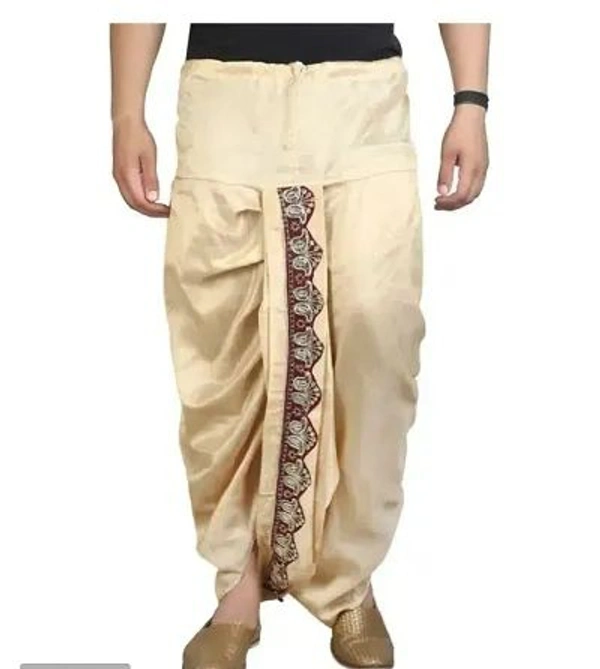 Kaashiba Stylish Silk Blend Dhotis For Men - Picasso, 40