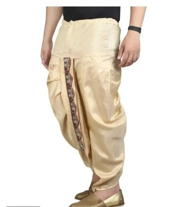 Kaashiba Stylish Silk Blend Dhotis For Men - Picasso, 40