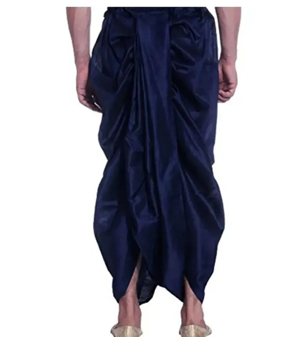 Kaashiba Stylish Silk Blend Dhotis For Men - Black, 44