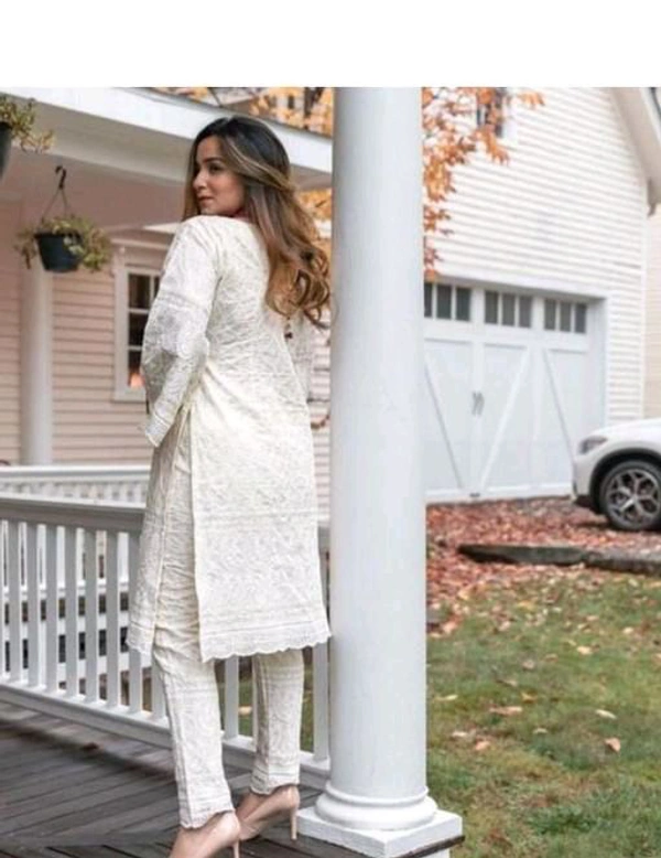 KAASHIBA Charvi Alluring Women Kurta Sets - White, M