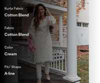 KAASHIBA Charvi Alluring Women Kurta Sets - White, M