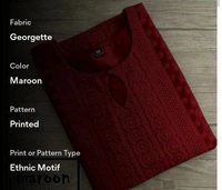KAASHIBA Kashvi Refined Kurtis - Maroon, XXXL