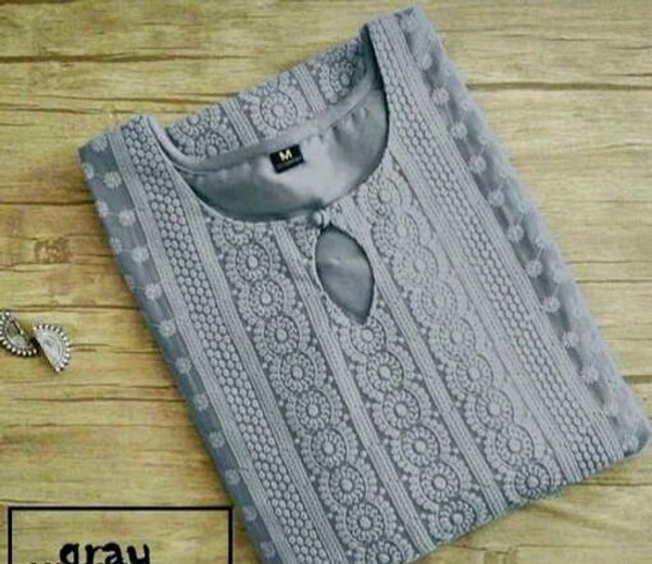 KAASHIBA Kashvi Refined Kurtis - Gray, XXL