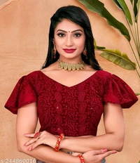 KAASHIBA Fancy Women Blouses - Maroon, 34