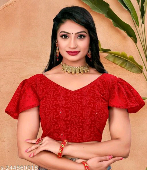 KAASHIBA Fancy Women Blouses - Red, 34