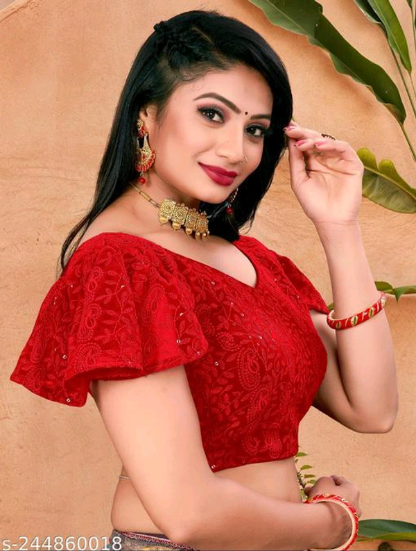 KAASHIBA Fancy Women Blouses - Red, 34