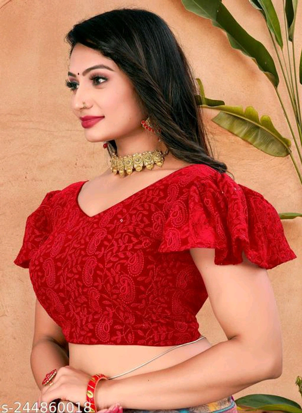 KAASHIBA Fancy Women Blouses - Red, 34