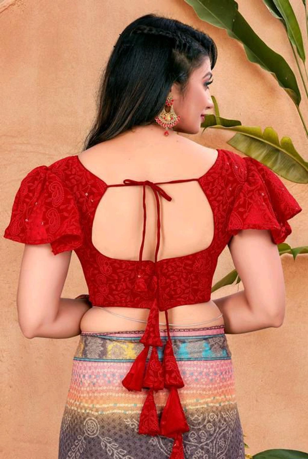 KAASHIBA Fancy Women Blouses - Red, 36